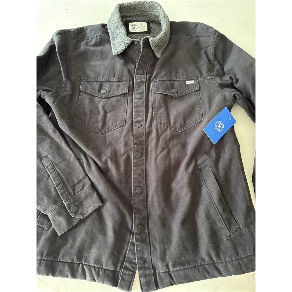 Men's‎ Hurley Canvas Shirt Jacket S Sherpa Collar Barn Chore Coat Shacket New